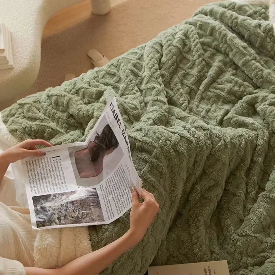 Calda coperta invernale per le notti fredde - Spessa, soffice ed elegante per la camera da letto e il divano