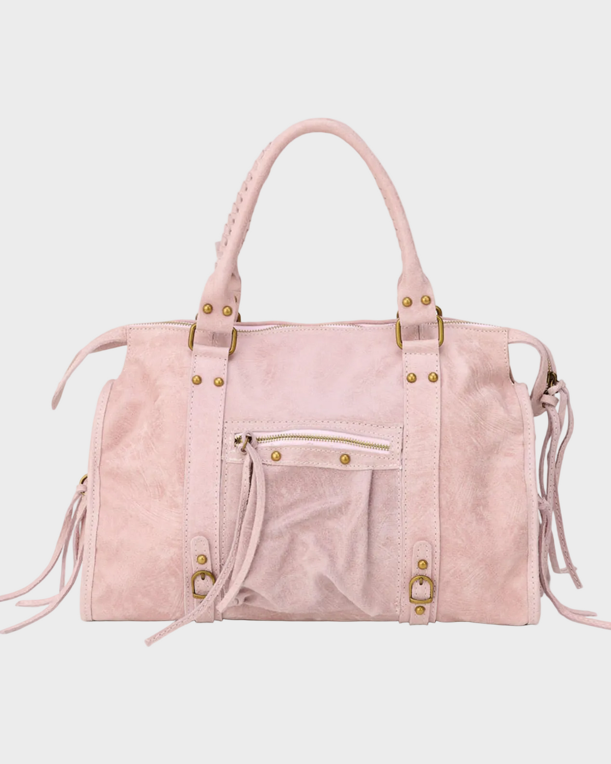 Borsa da donna in vera pelle | Tote bag piccola in pelle, prodotta in Italia, con chiusura a cerniera e tasca interna per il cellulare