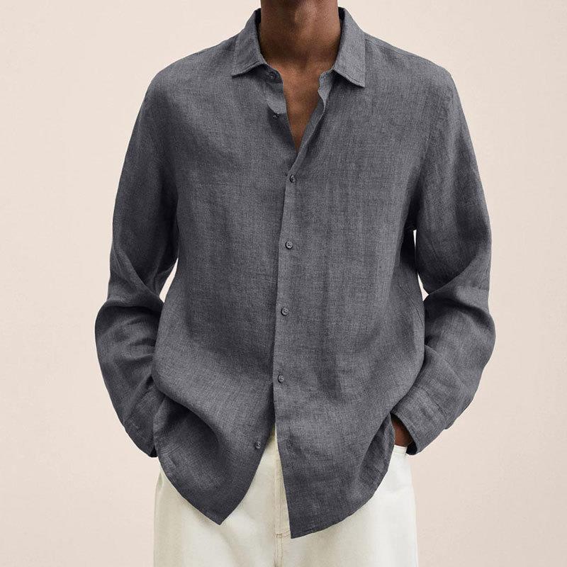 Giovanni Men's Shirt - Breathable Linen, Long Sleeves, Classic and Elegant Design