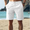 Men's Casual Linen Shorts | Relaxed Fit Summer Beach Shorts with Adjustable Drawstring Waist and Practical Side Pockets