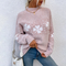 Pull à motif trèfle pour femme