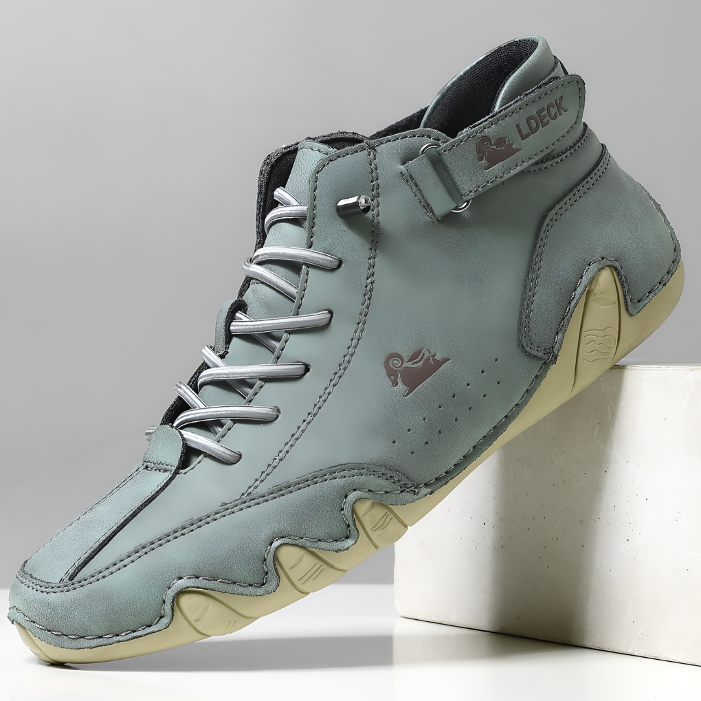 Men's Waterproof High-Top Shoes | Weather Resistant Street Style Boots with Elastic Closure and Durable Rubber Sole