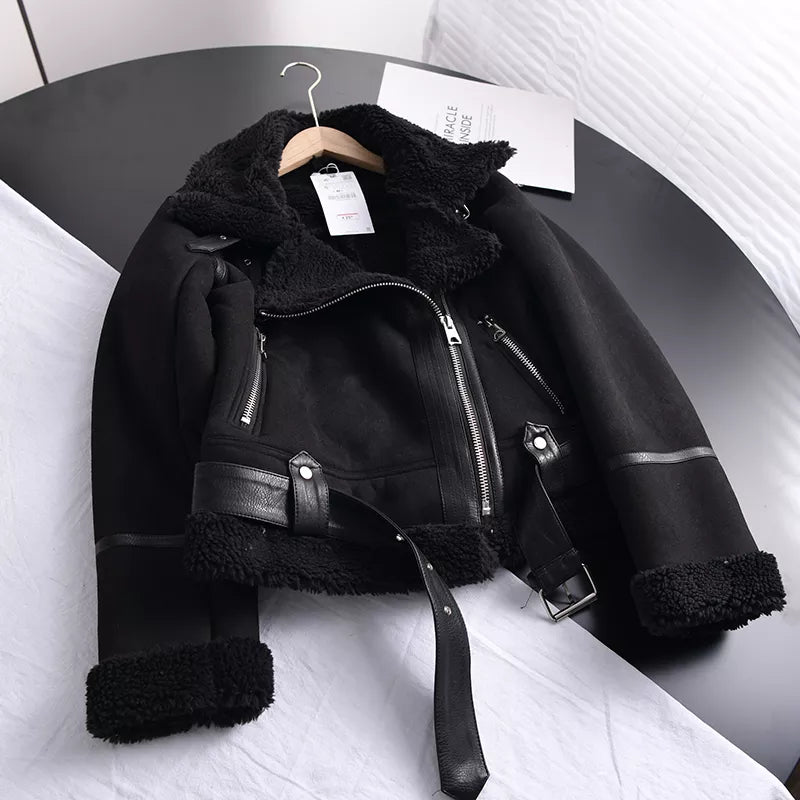 Shearling Aviator Jacket for Women - Image 2