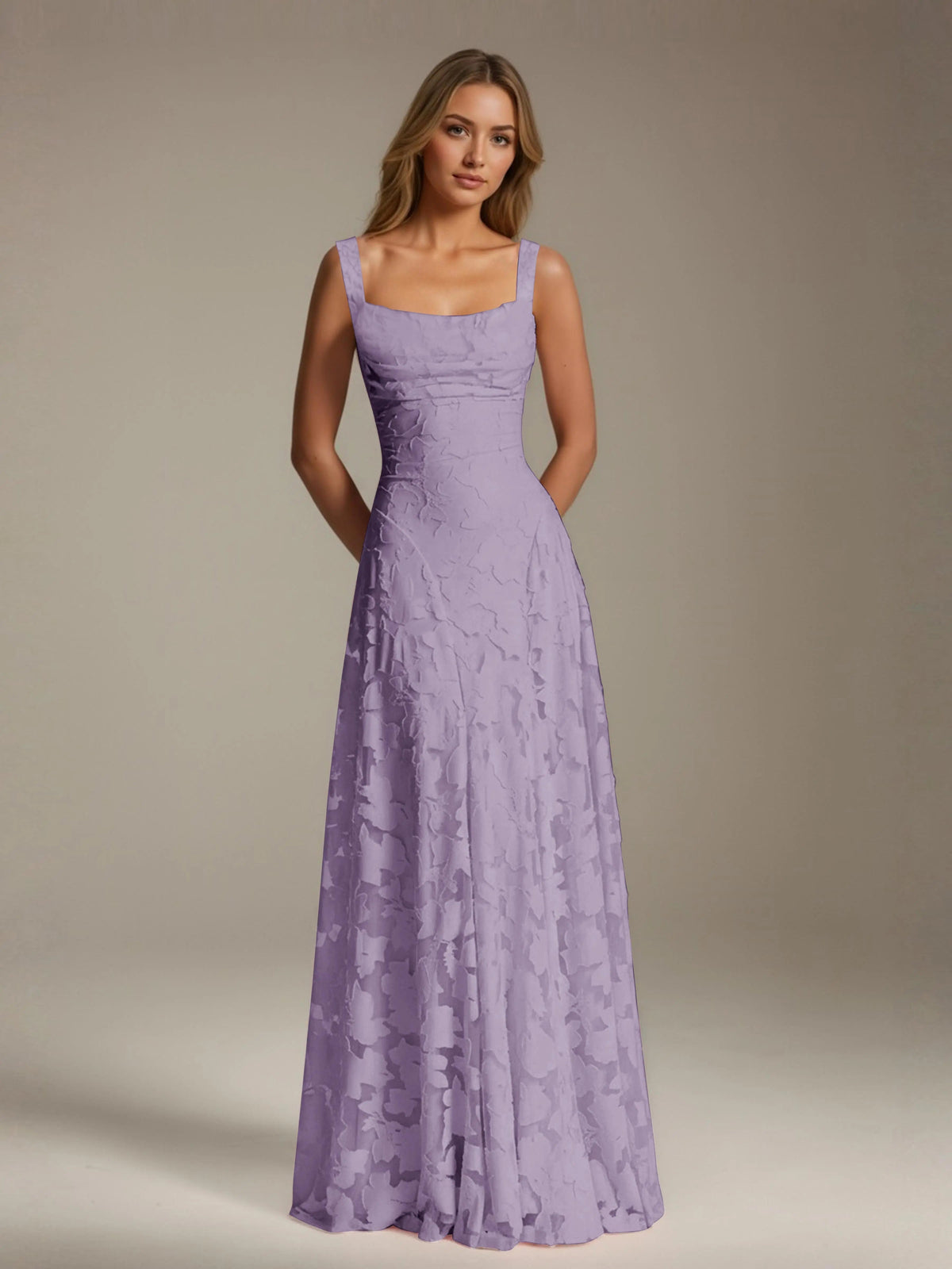 Alyssa Floral Lace Bridesmaid Dress – Elegant A-Line Design for Special Occasions 13
