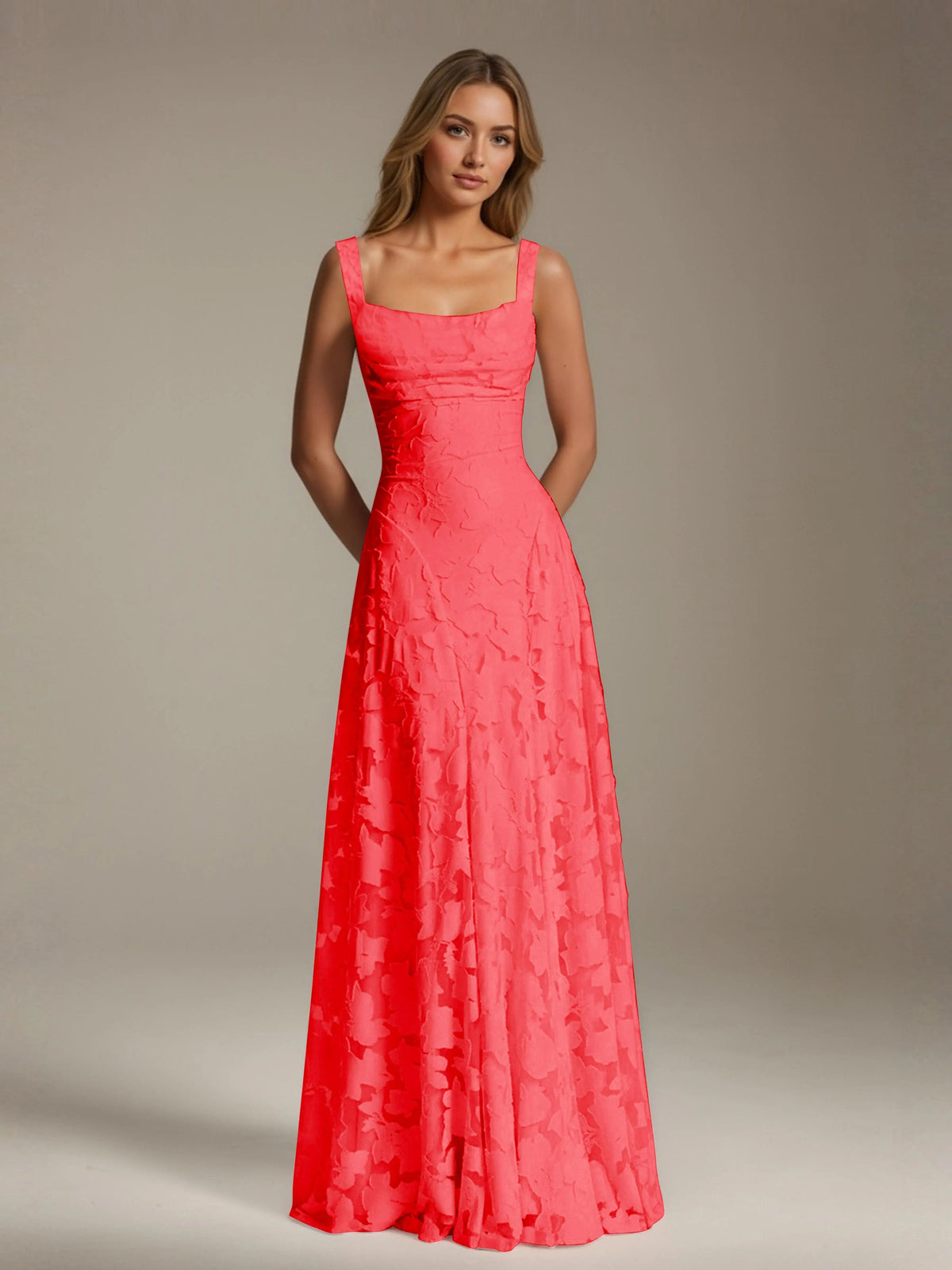 Alyssa Floral Lace Bridesmaid Dress – Elegant A-Line Design for Special Occasions 17