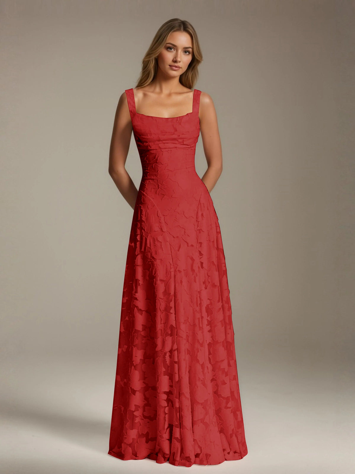 Alyssa Floral Lace Bridesmaid Dress – Elegant A-Line Design for Special Occasions 18