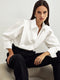 Women’s Classic Collared Blouse – Straight Fit Shirt for Work & Everyday Wear
