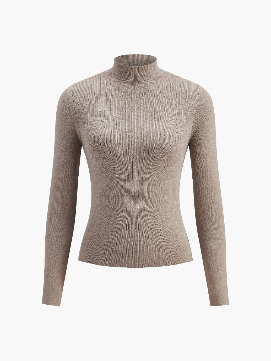 Jersey de punto de corte entallado – Jersey informal de mujer con elasticidad media