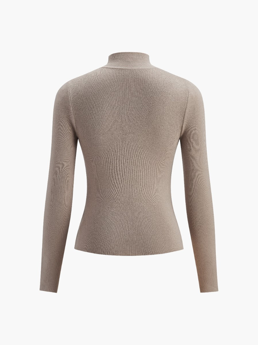 Jersey de punto de corte entallado – Jersey informal de mujer con elasticidad media