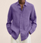 Men's Linen Shirt - Breathable Classic Fit Lightweight Long Sleeve Shirt for Casual and Semi-Formal Occasions