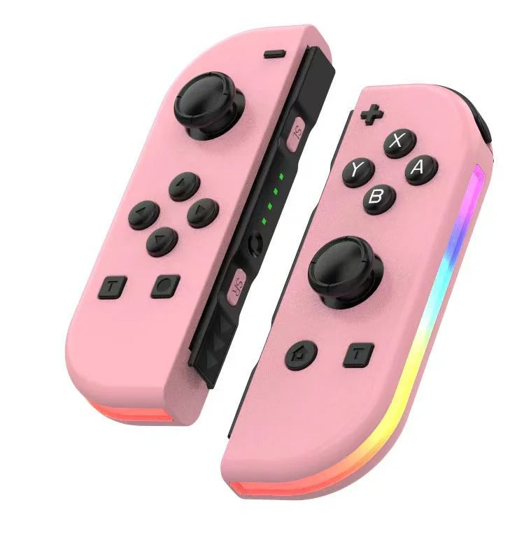MEELANO Trådløs Bluetooth Joystick Til Nintendo Switch – LED-Håndtag I Unikke Farver Lyserød