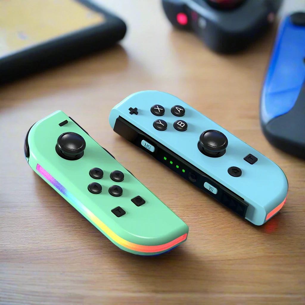 MEELANO Trådløs Bluetooth Joystick Til Nintendo Switch – LED-Håndtag I Unikke Farver