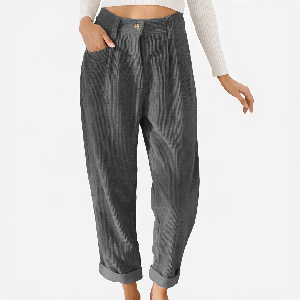 Corduroy Trousers gray