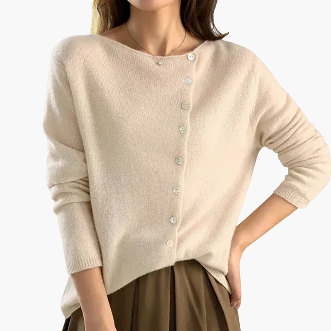 Button-Front Knit Sweater for Women - Image 2