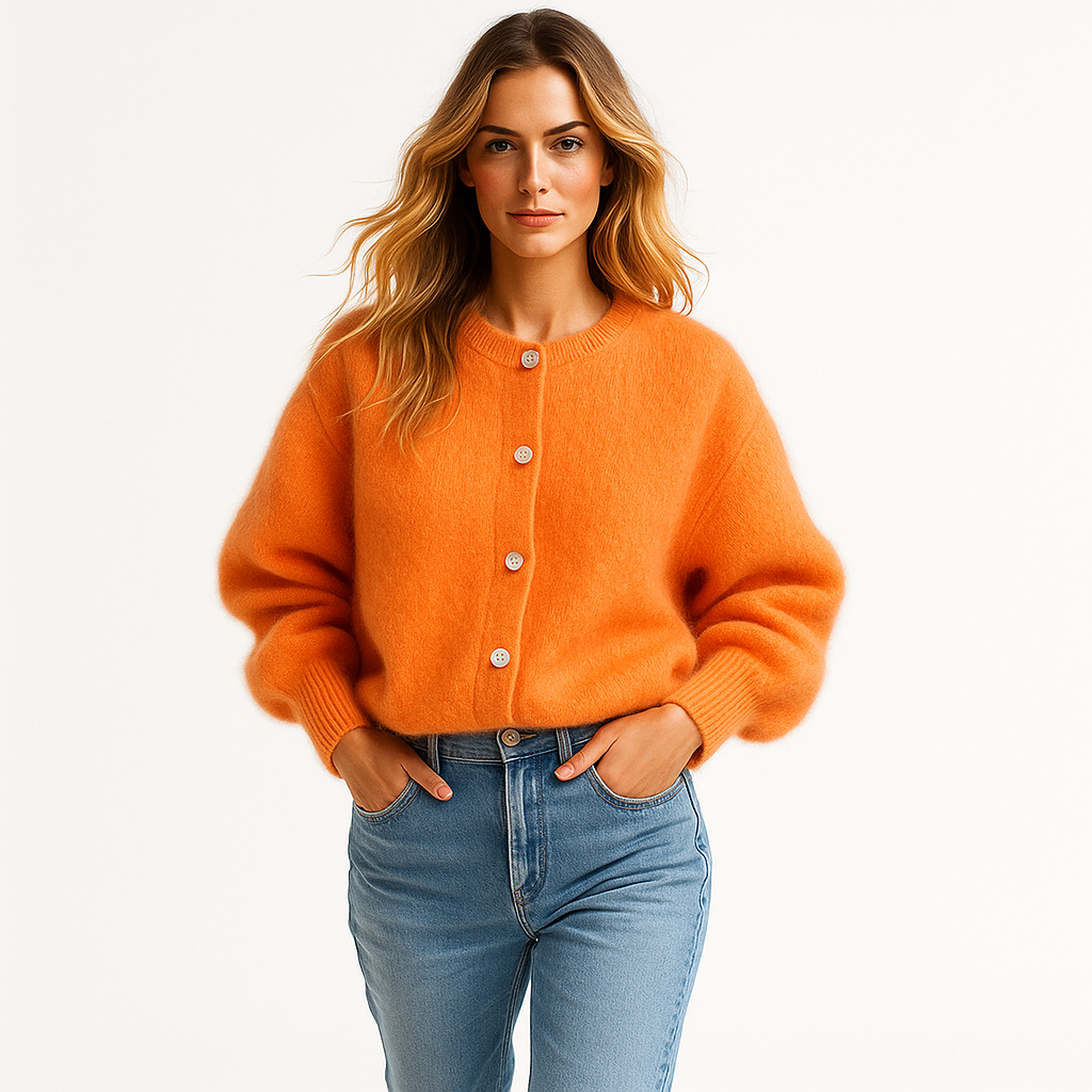 Button-Front Cardigan Sweater for Women - Image 4