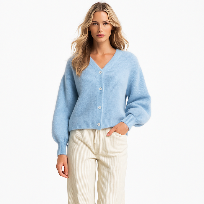 Button-Front Cardigan Sweater for Women - Image 1