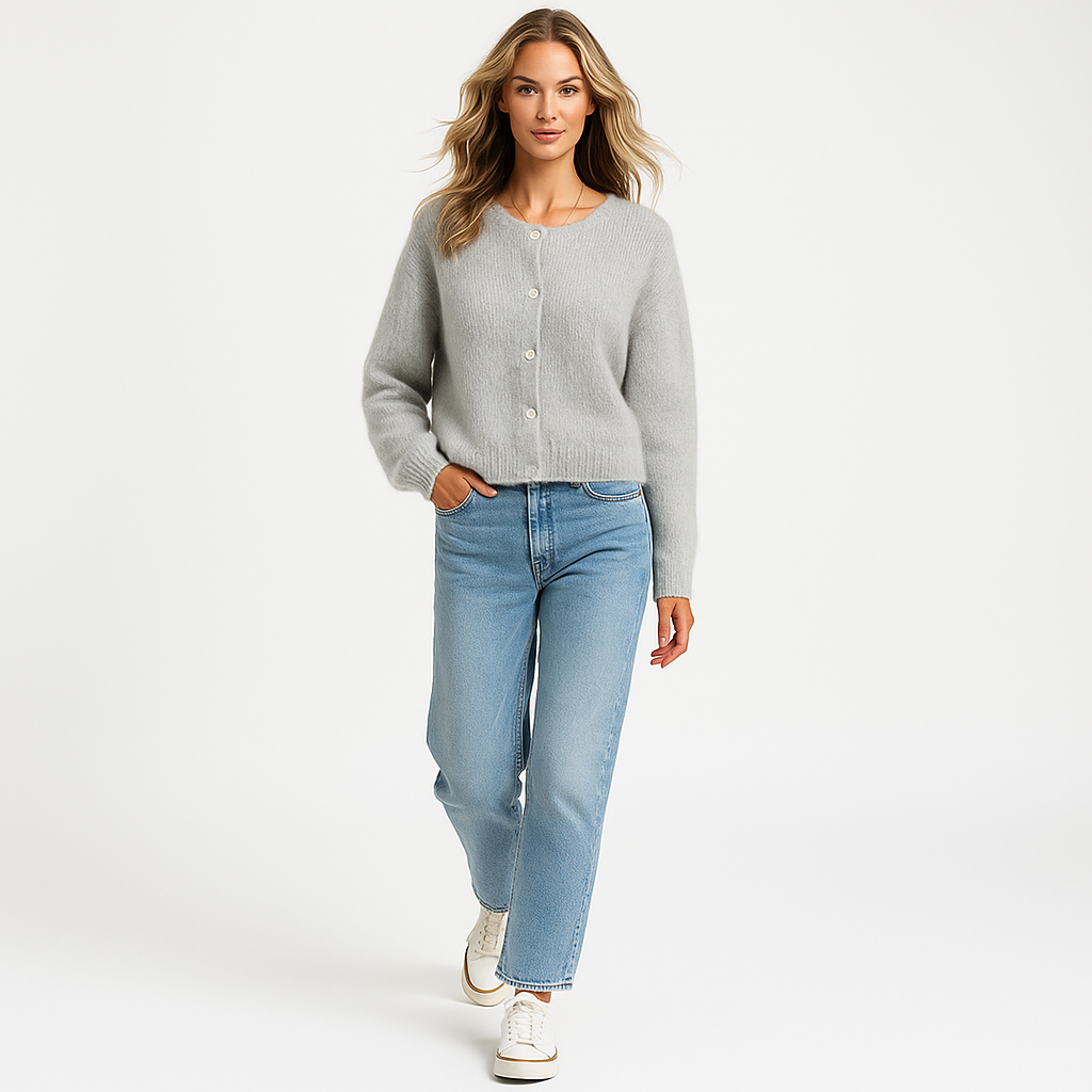 Button-Front Cardigan Sweater for Women - Image 6