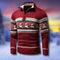 Jersey de lana rojo con motivos de renos para hombre