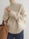 Pull à col roulé en pur cachemire pour femme | Pull en maille légère à col roulé | Haut d'hiver thermique et doux, idéal pour tous les jours