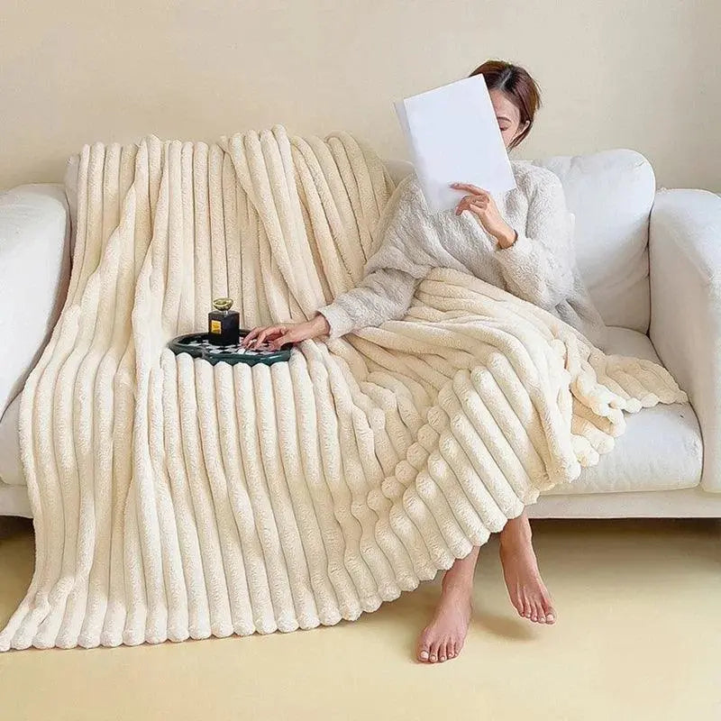 Plush Textured Throw Blanket - Image 5