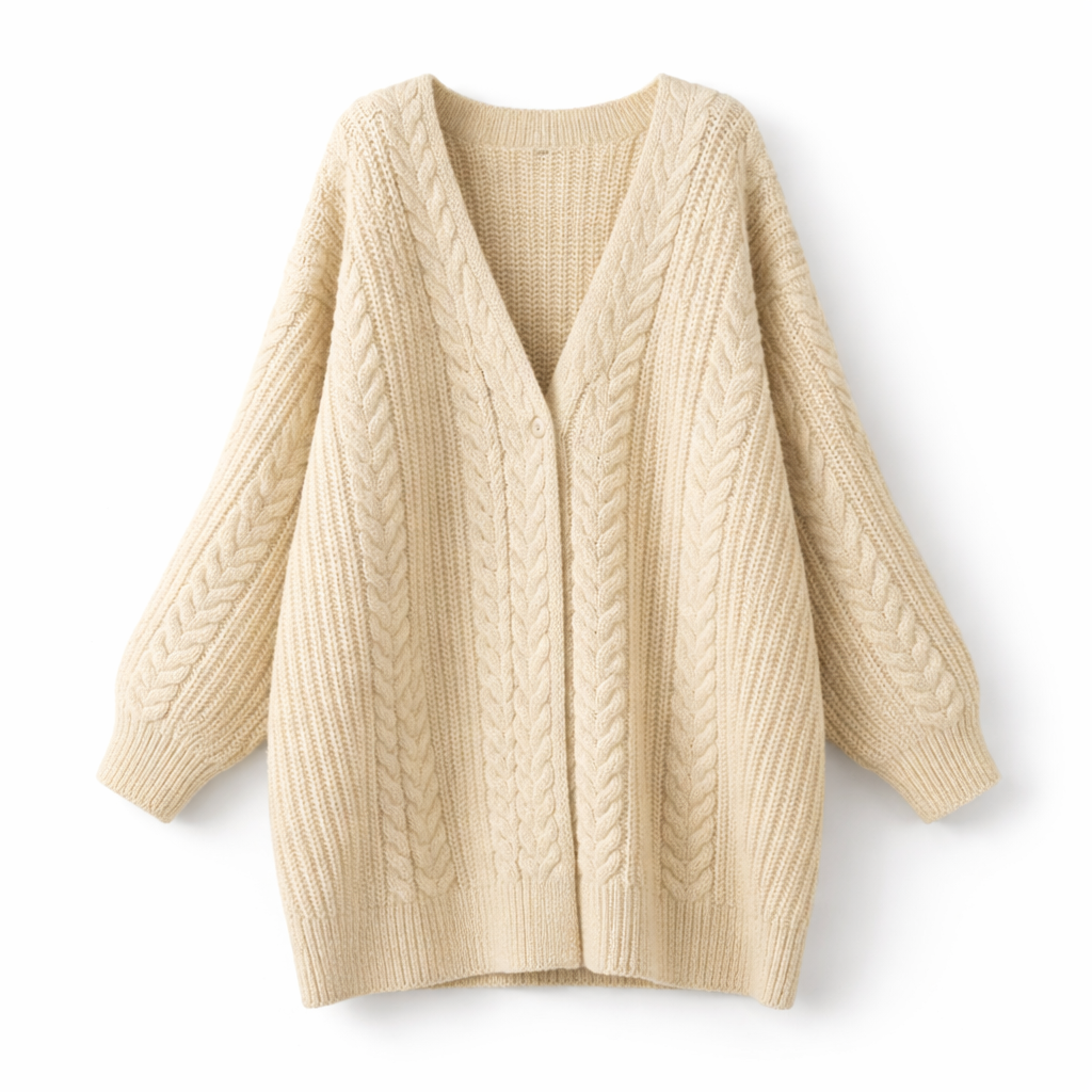 Wool Long Ladies Waistcoat beige