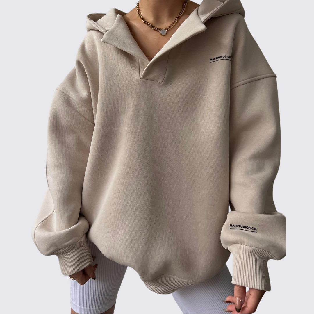 Collared Oversized Hoodie for Women - Image 3