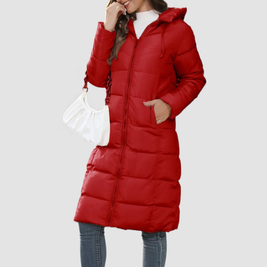 Hooded Puffer Long Coat for Women - Image 5