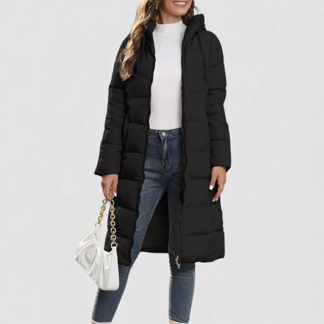 Hooded Puffer Long Coat for Women - Image 6