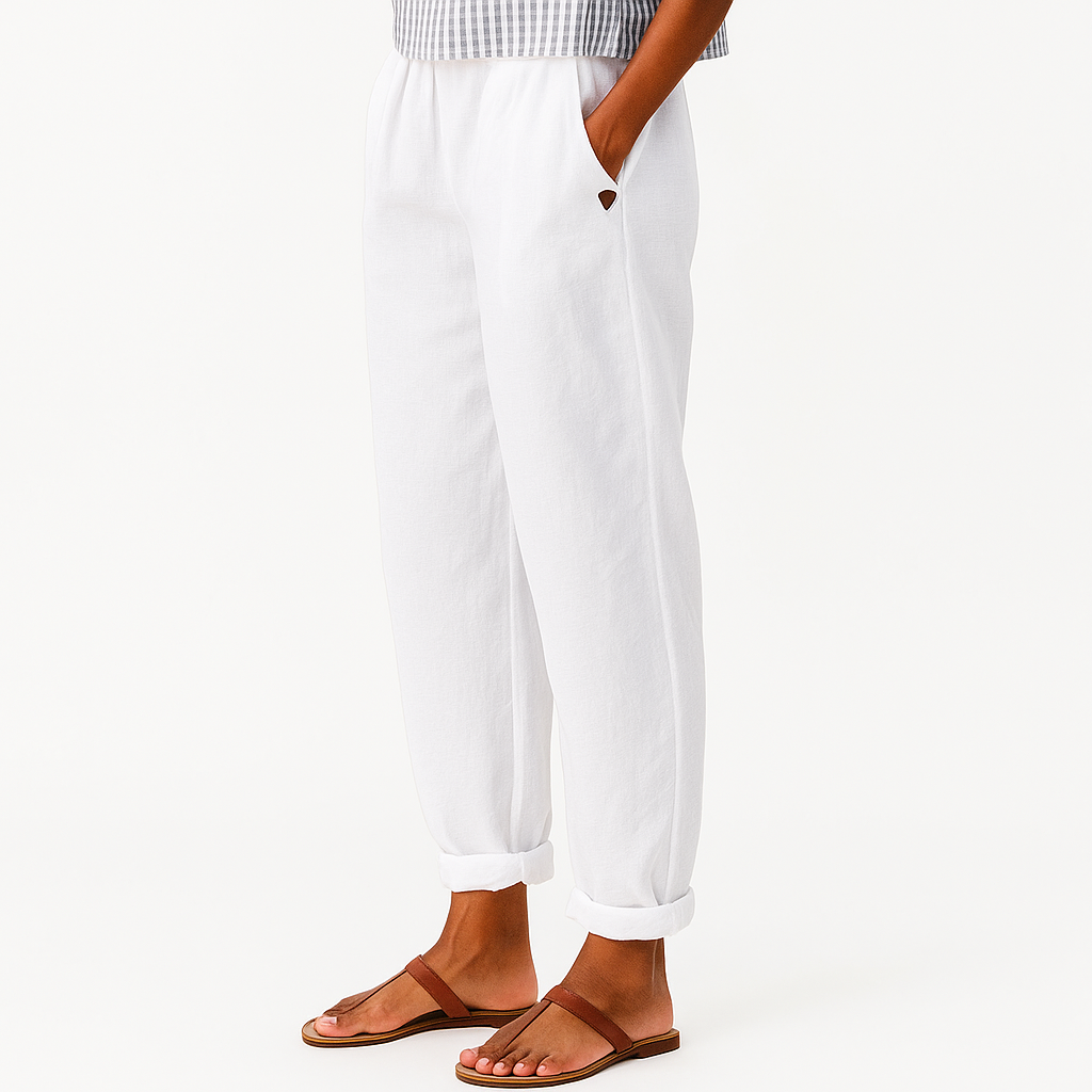 Dini pants with model white