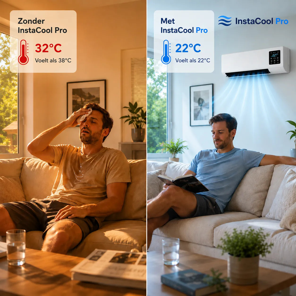Przenośne urządzenie 2 w 1 – klimatyzator i grzejnik do pomieszczeń o powierzchni do 51 m² | Energooszczędny system klimatyzacji niewymagający instalacji
