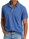 Polo à manches courtes pour homme - Haut décontracté à col, confortable, en mélange de coton - Coupe classique, idéal au quotidien, pour le travail et les loisirs