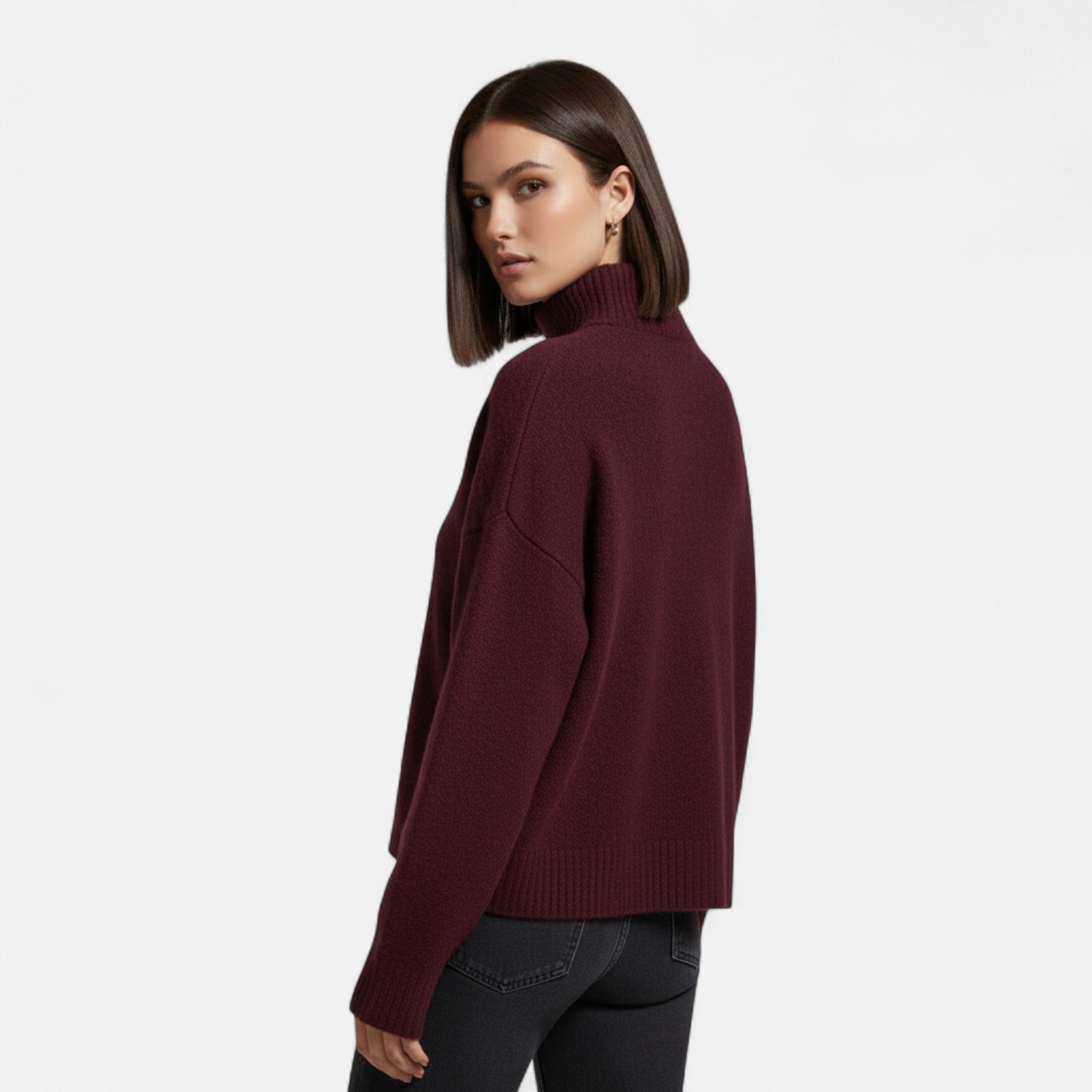 Pull à col roulé pour femme - Un style vintage chaleureux à l'élégance intemporelle