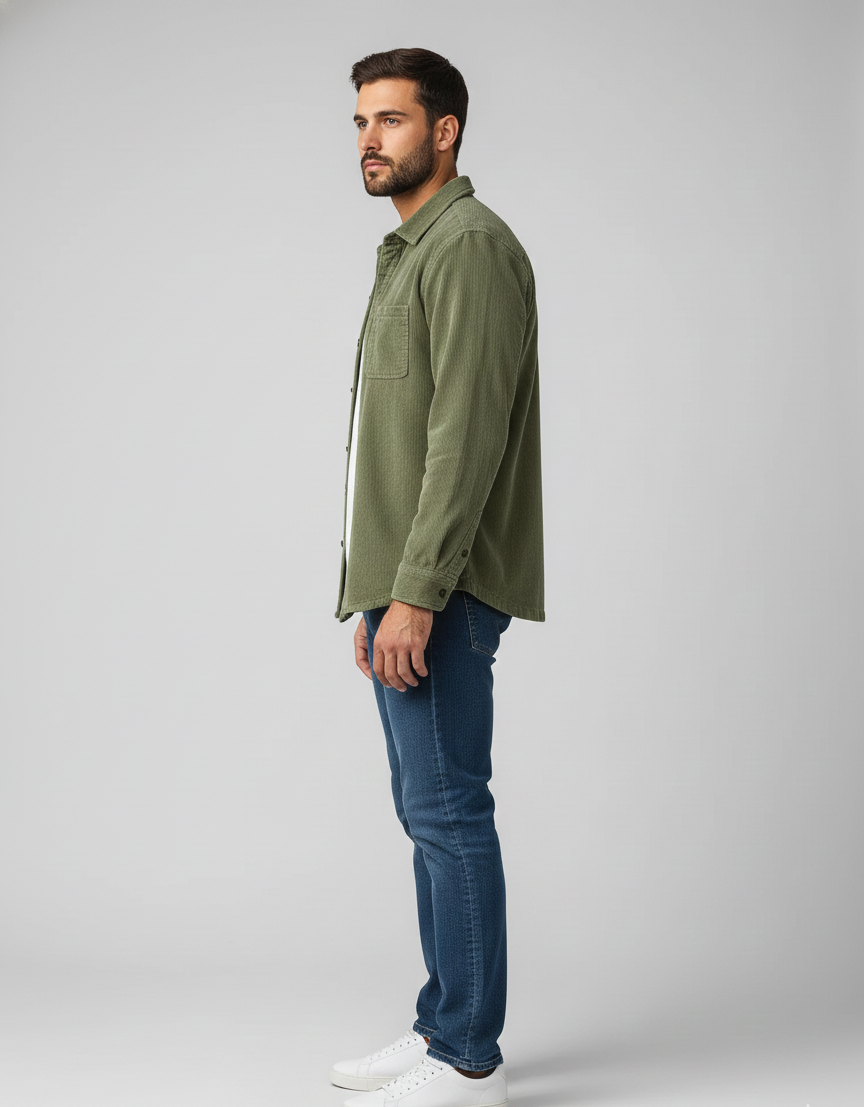 Férfi kordbársony gombos ing