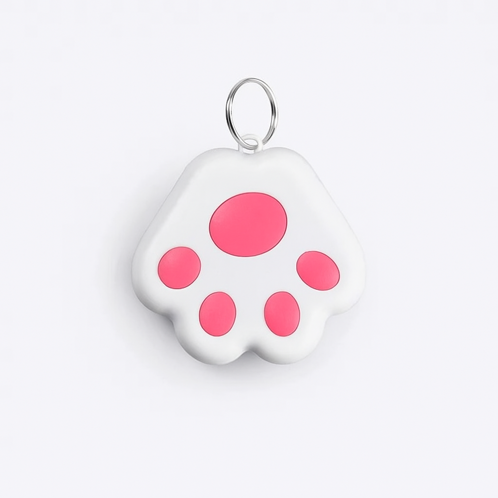 GPS tracker for pets dog paw pink