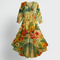 Greta - Vintage boho kvetinové šaty s výstrihom do V