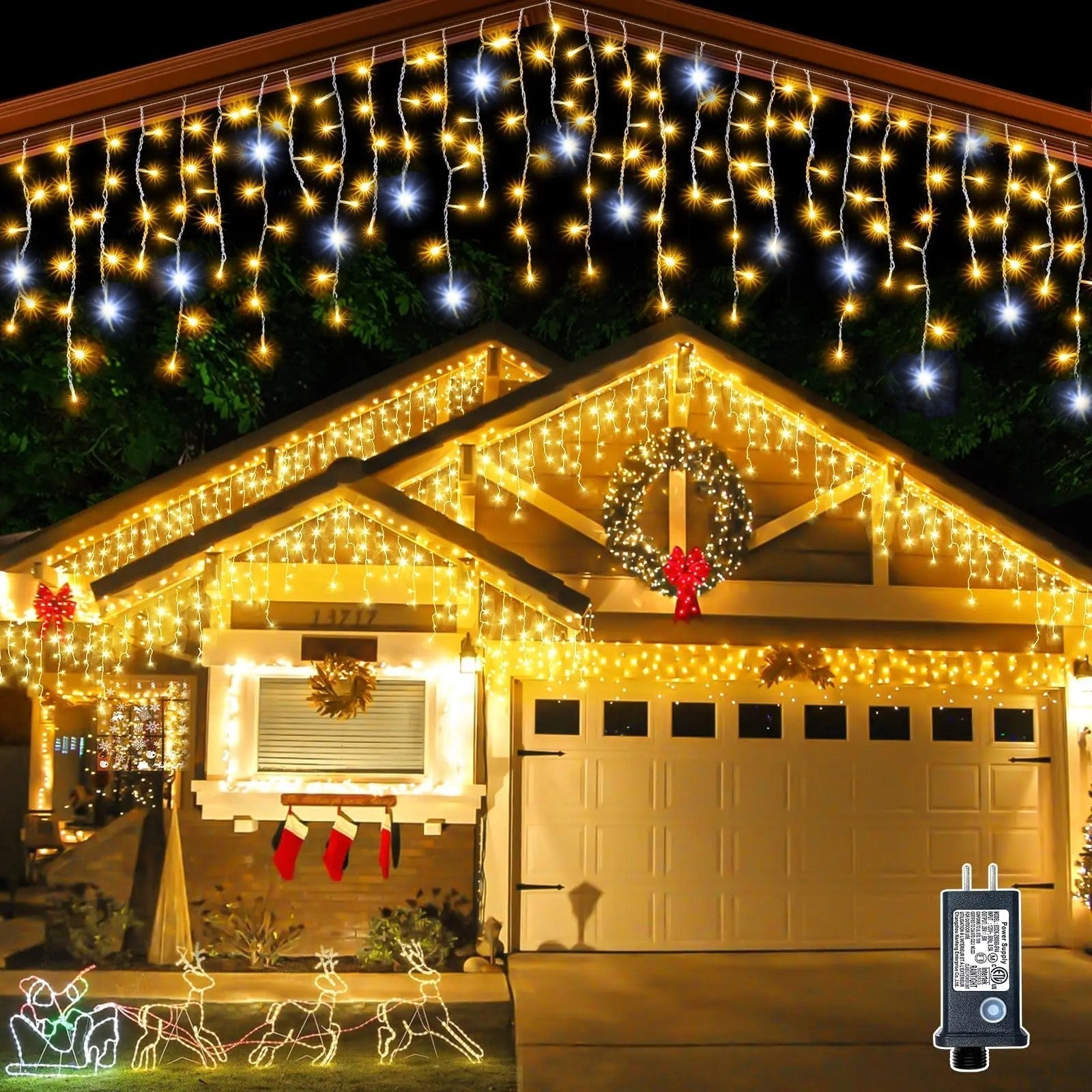 GlowCurtain | LED blikající světelný závěs pro venkovní dekorace