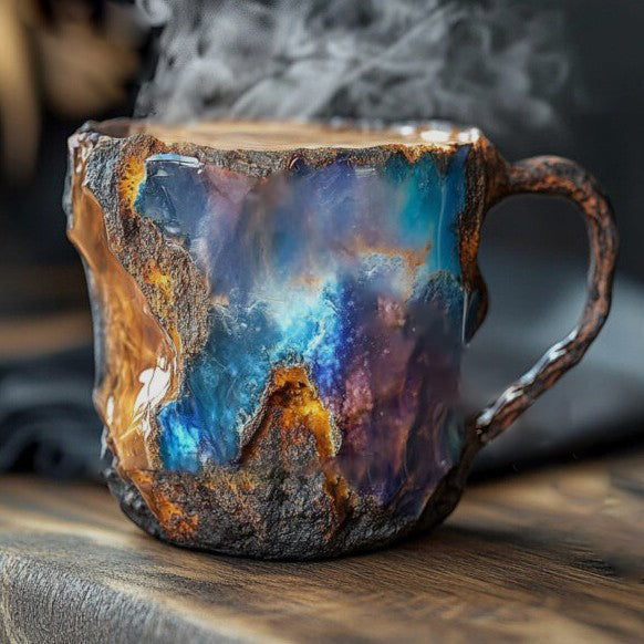 Handcrafted Mineral Crystal Mug – Insulated, Microwave Safe, 350-450 ml Capacity 1