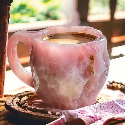 Handcrafted Mineral Crystal Mug – Insulated, Microwave Safe, 350-450 ml Capacity 5