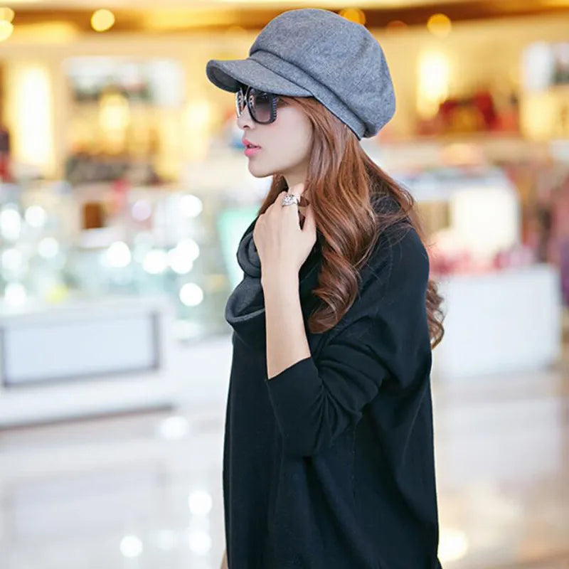 Vintage-style balloon cap and comfort for winter
