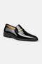 Mocassins en cuir verni pour homme - Chaussures habillées sans lacets pour les événements professionnels et les mariages - Chaussures de soirée confortables et brillantes