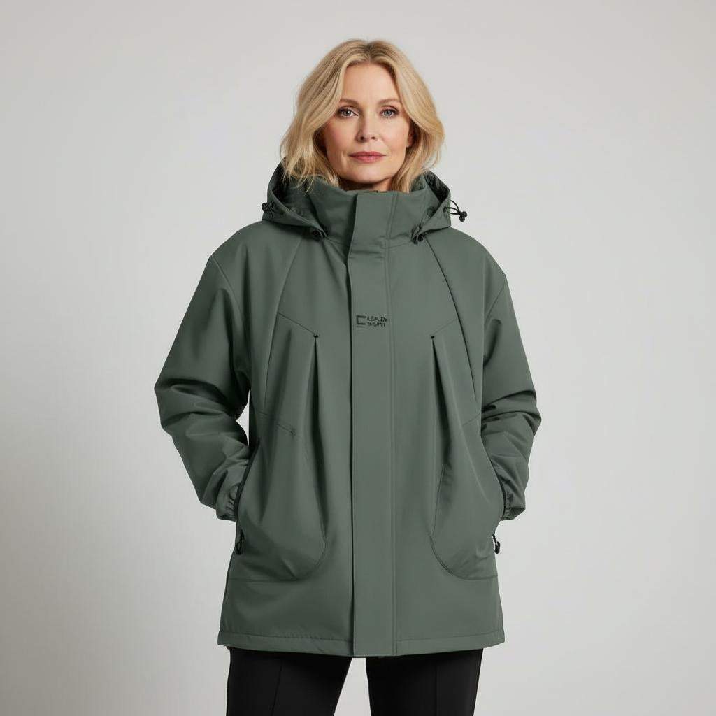Hooded Mid-Length Jacket for Women - Image 1