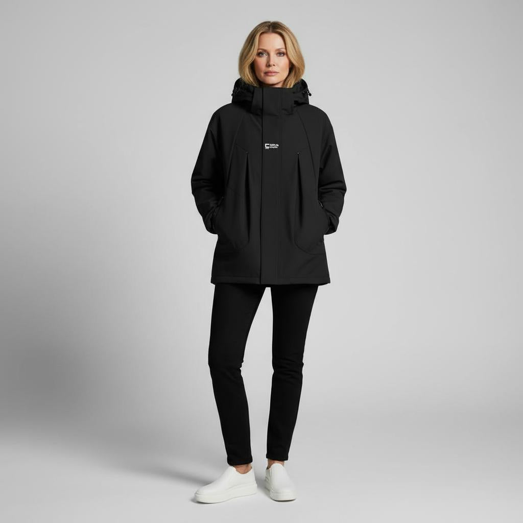 Hooded Mid-Length Jacket for Women - Image 4
