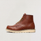 Men's Moc Toe Ankle Boots | Lace-Up Synthetic Leather Work Boots with Rubber Sole | Casual Everyday Walking Boots