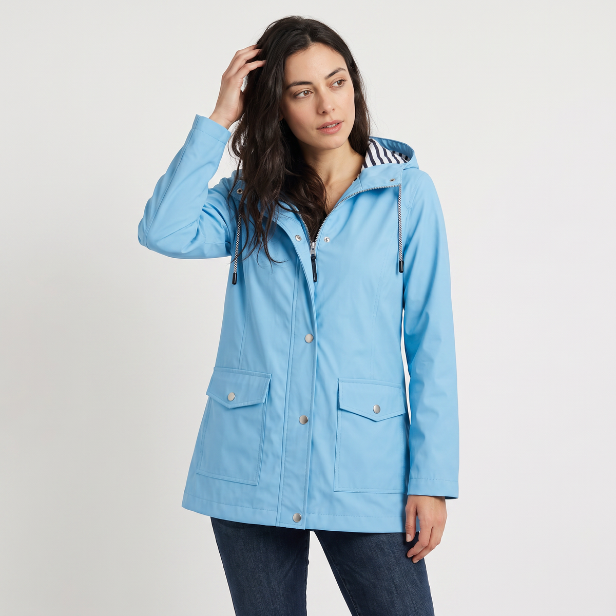 Women's Waterproof Hooded Coat | Lightweight Rain Jacket with Wind Resistant Fabric and Soft Lining for Everyday Wear