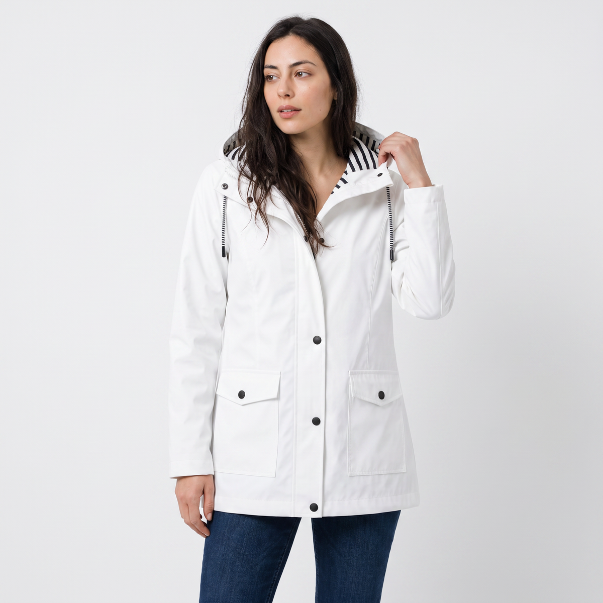 Women's Waterproof Hooded Coat | Lightweight Rain Jacket with Wind Resistant Fabric and Soft Lining for Everyday Wear