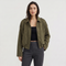 Women's Faux Suede Bomber Jacket | Oversized Collared Lightweight Jacket for Spring and Autumn Everyday Transitional Style