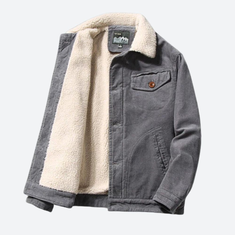 Timeless corduroy jacket with a modern design for men