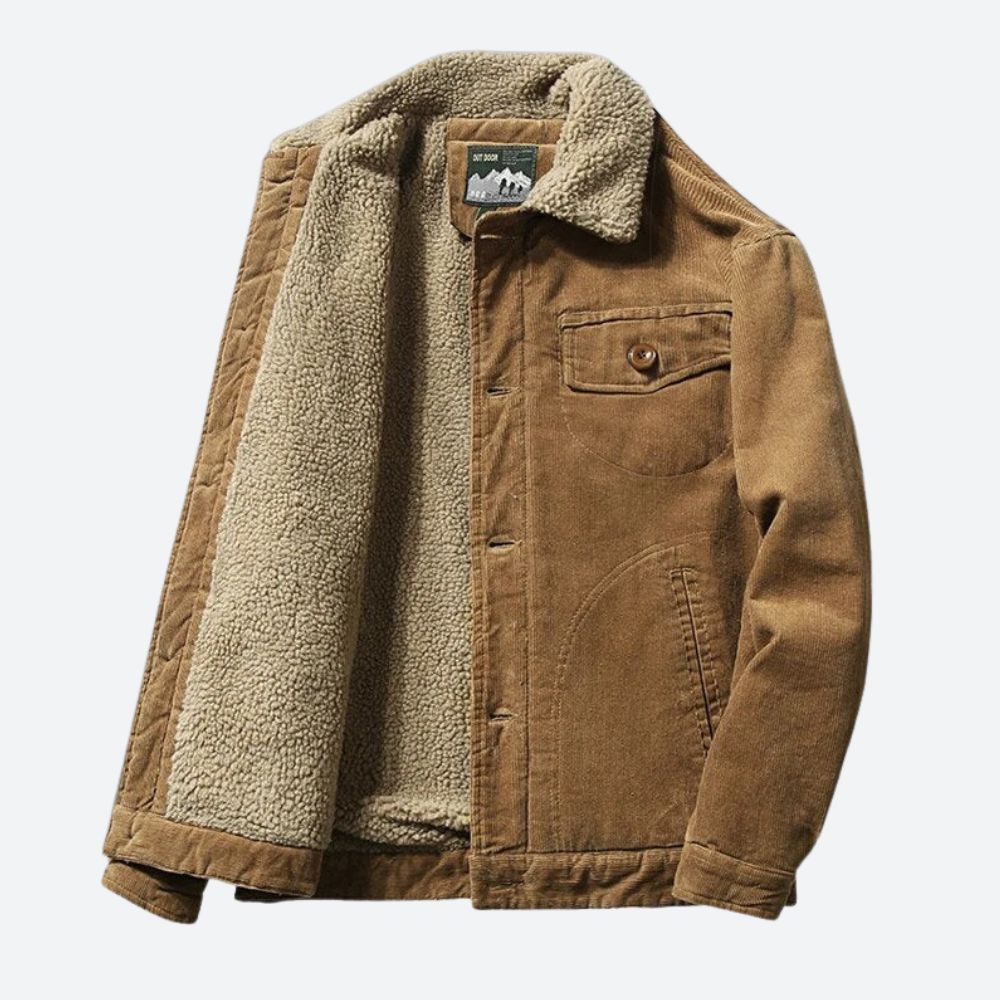 Timeless corduroy jacket with a modern design for men
