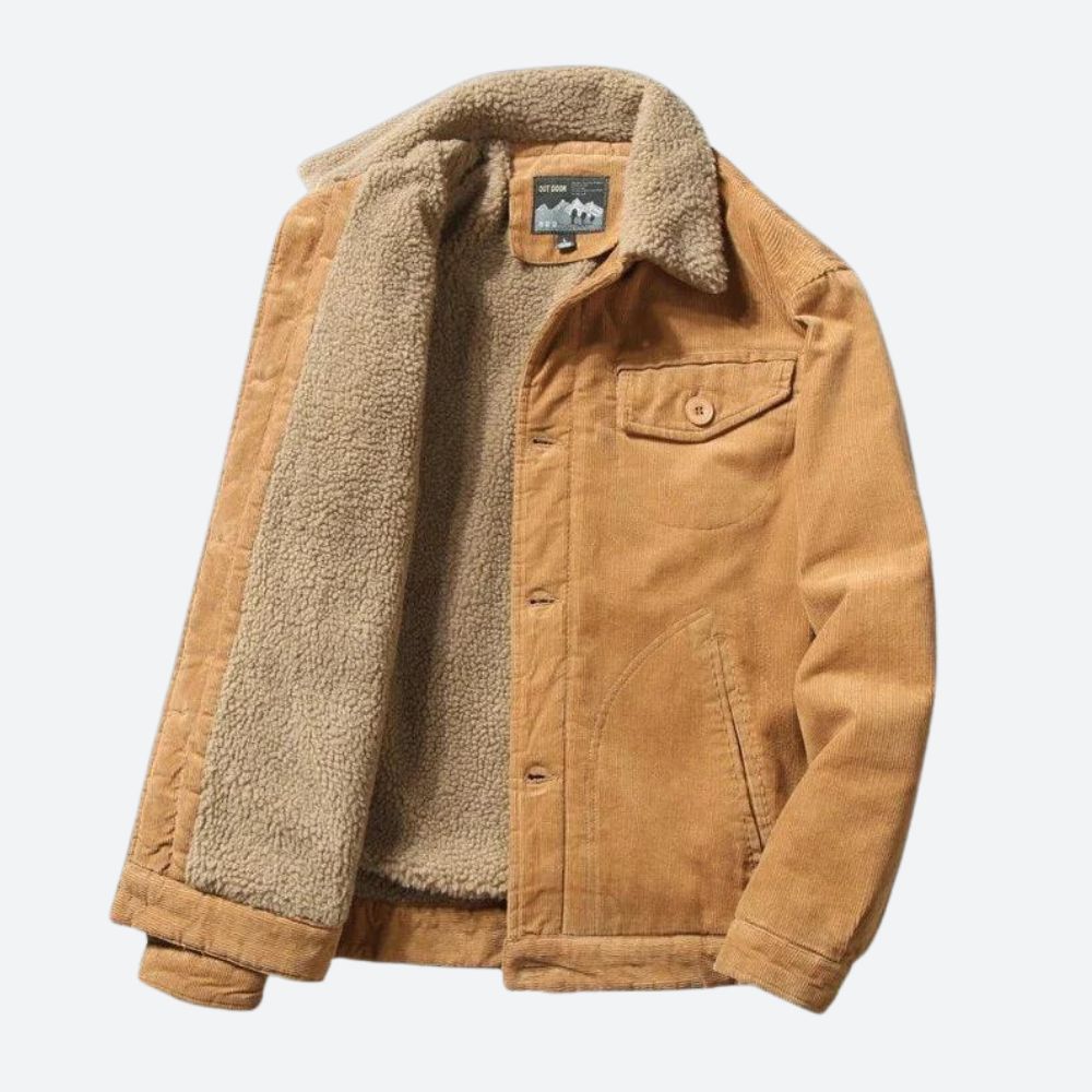 Timeless corduroy jacket with a modern design for men