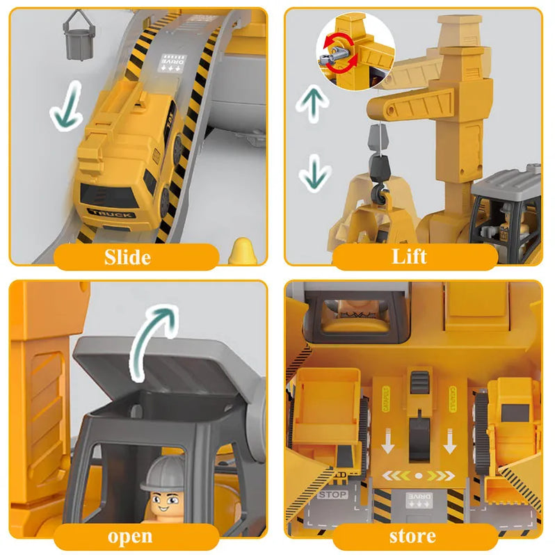 Set de construcción educativo de vehículos | Juguete STEM desmontable de más de 120 piezas para niños | Set de juego interactivo de ingeniería